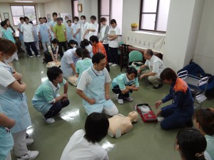 桃崎病院　緊急時対応訓練　研修会
